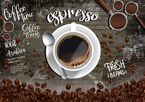 Coffee Themed Wallpaper for Wall - Magicdecor®