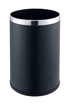 Ranjo Enterprises Stainless steel Open Dustbin Black 7X10 6Ltr ...