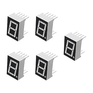 Othmro 5pcs Common Cathode LED Display Digital Tube 1 Bit 7 Segment ...