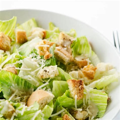 Easy Caesar Salad with Homemade Dressing & Croutons | Bake It With Love