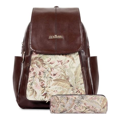 Buy Combo: Women's Faux Leather & Printed Fabric Backpack – The Clownfish