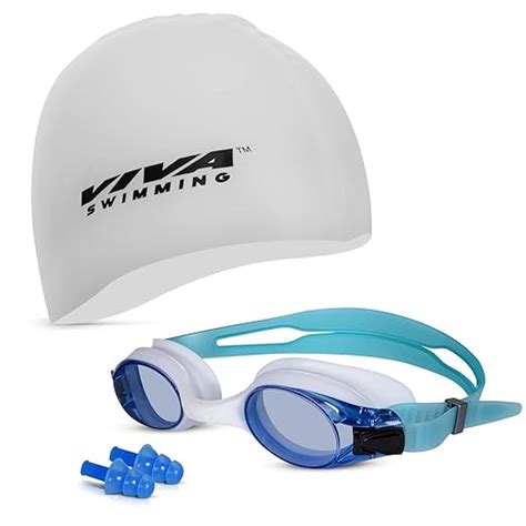 Buy VIVA SWIMMING Combo 704 Swimming Goggles & Swimming Cap, 2 Ear Plug ...