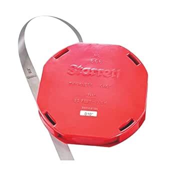 Starrett 666-10 Steel Thickness Feeler Gage Coil, 0.010" Thickness, 1/2 ...