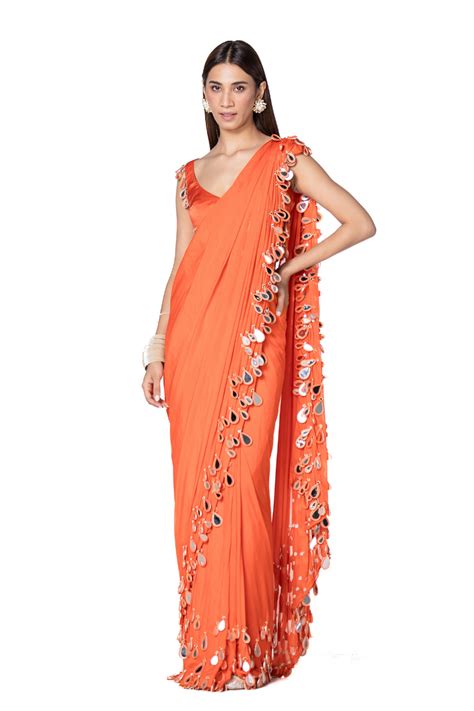 orange saree set – abhinavmishra