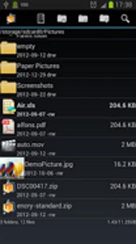 AndroZip File Manager Features 的图像结果