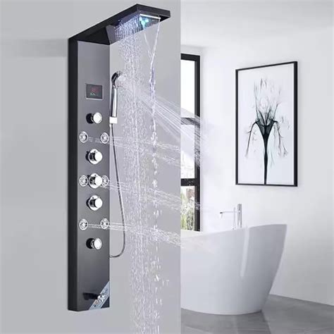 InArt Shower Panel Stainless Steel 304 | 6-in-1 Thermostatic Tower Sys ...