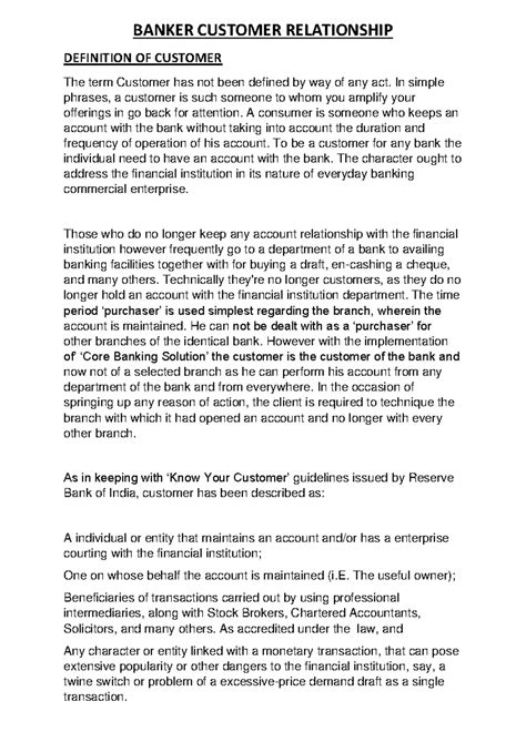 Banker-Customer Relationship: Understanding Roles & Classifications ...