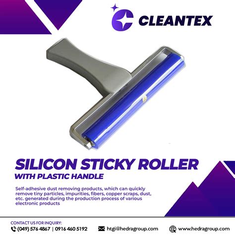 Silicon Sticky Roller with Plastic Handle – Hedra