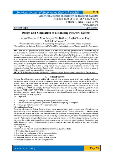 Design and Simulation of a Secure Banking Network System (CSE 2015 ...