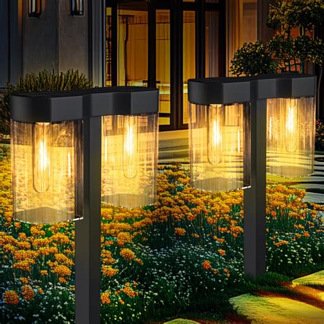 SOLARBABY Solar Outdoor Lights, 2 Pack Waterproof Solar Pathway Lights ...