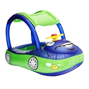 Buy JAZZY PEARLS® Baby Pool Float with Canopy Car Swim Boat for Beach ...