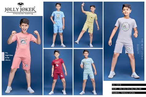 1310 Jolly Joker Tencil Lycra Boys Shorts Set Manufacturer Ahmedabad ...