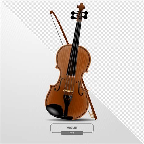 Premium PSD | Classic Violin with Bow