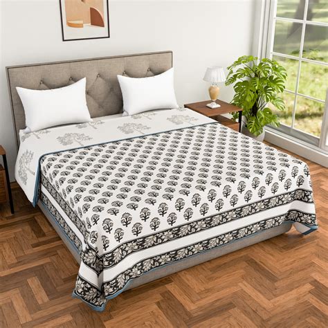 Jaipur Dohar - Hand Block Printed Quilts, Blankets, Dohar and Bedsheet