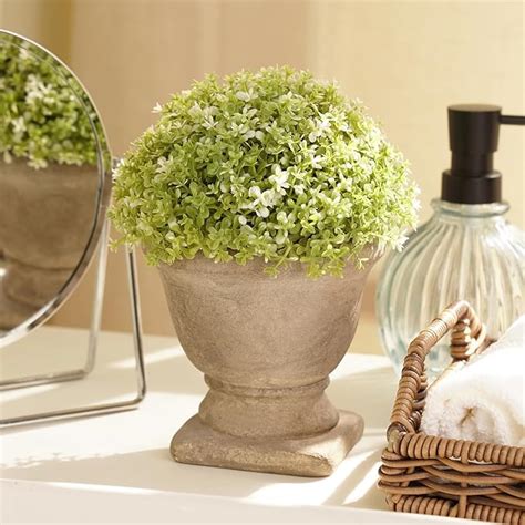 Pure Home + Living Green Faux Plant with Pot : Amazon.in