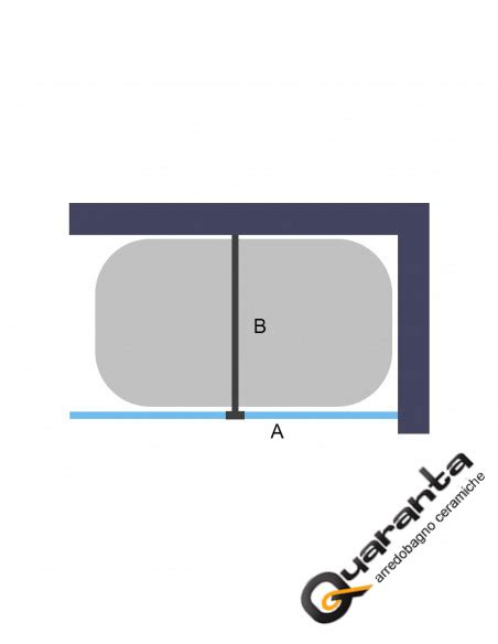 Walk in shower enclosure 100 cm | Quaranta Ceramiche