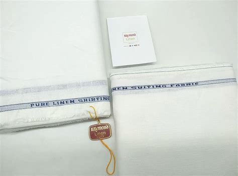 Raymond Fabrics Men's Combo of Unstitched 100% Pure Linen White Shirt ...