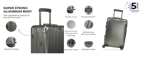 Verage Luxe Secure Jet Full Aluminium Body (44 Liters) Cabin Size ...