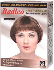Radico Natural Herbal Permanent Brown Hair Colour - No Ammonia Formula ...