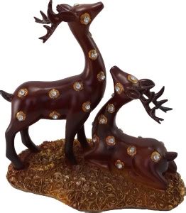 Aromora Cute Deer Decorative Showpiece Statue Figurines for Living Room ...
