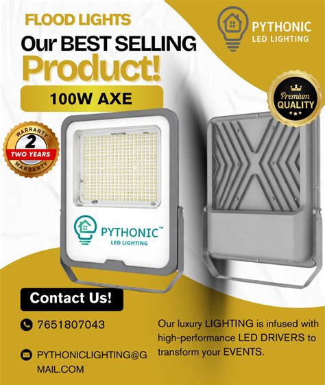 ⚡ 100W AXE Model LED Flood Light — Powerful & Energy Efficient Lightin ...