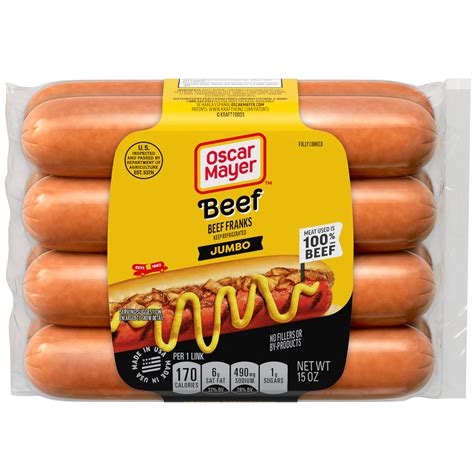 Natural Bun-Length Angus Beef Uncured Franks Hot Dogs | Oscar Mayer