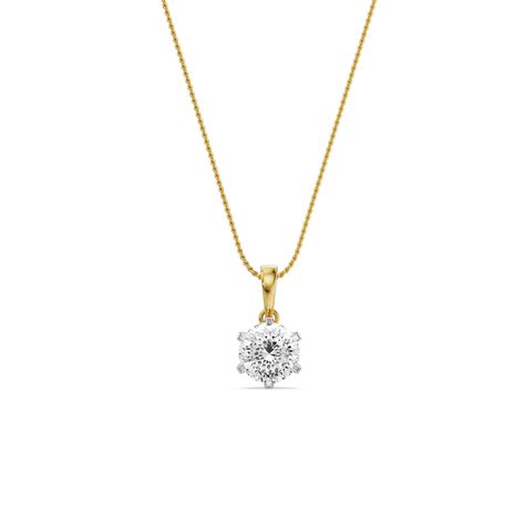 Portuguese Cut Solitaire Lab Grown Diamond Pendant – Emori