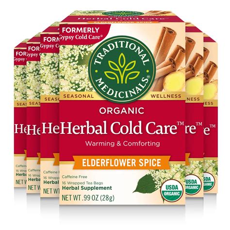 Traditional Medicinals Gypsy Cold Care Tea, 16 Tea Bags (Pack of 6 ...