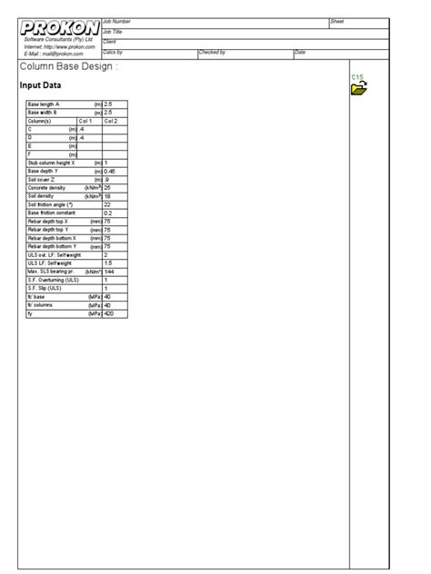 Image result for Base Pade Design Using Prokon