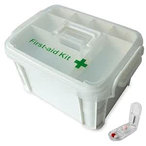 Portable handled medicine first aid box plastic medicine basic ...