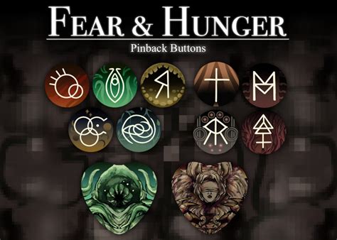 Fear and Hunger God Symbol Pinback Buttons - Pins, Badges - Etsy | Fear ...