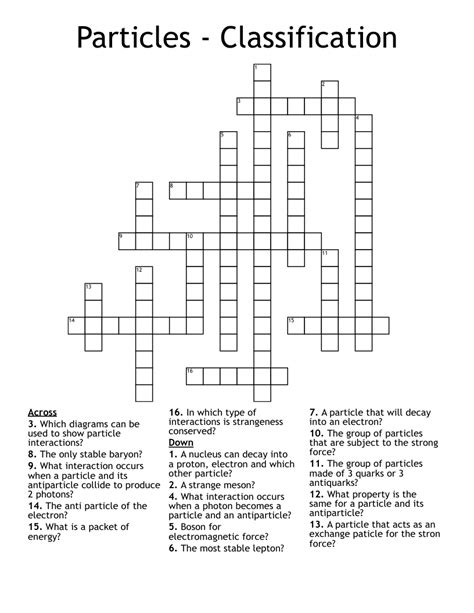 Negatively Charged Particles Crossword - prntbl.concejomunicipaldechinu ...