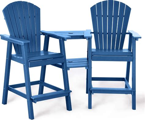 Amazon.com: NAVINE Tall Adirondack Chairs Set of 2, HDPE Balcony Chair ...