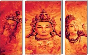 Ordershock 45.72 cm Pack of 3 Set Lord Tridev Gods Brahma Vishnu Mahesh ...