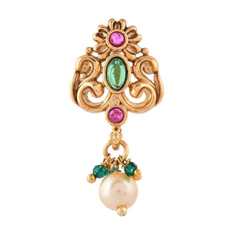Gold Essentials Pearl Adorned Nose Pin – VOYLLA