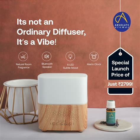 Aroma-Clock Ultrasonic Diffuser - Absolute Aromas India