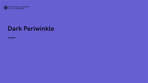 Dark Periwinkle color - #665FD1 - The Official Register of Color Names
