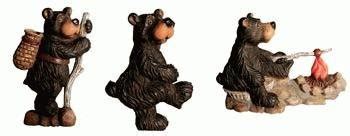 Magnets, Camping Bear Figure Collectible Magnets, 3-inch, Set of 3 ...