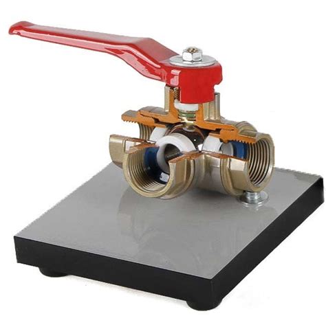 CUT SECTION OF THREE-WAY BALL VALVE : Amazon.in: Industrial & Scientific