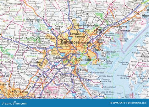 Baltimore Map. Detailed Map Of Baltimore City Poster With Streets ...