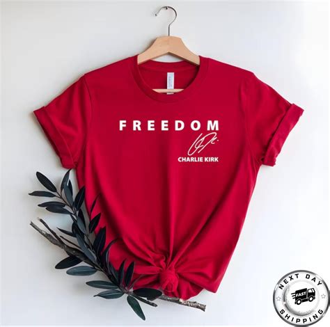 T-shirt Charlie Kirk Freedom : T-shirt patriotique en coton mélangé ...