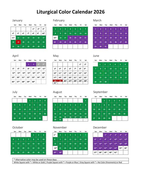 UMC Liturgical Calendar 2026 | Printable Calendar 2025