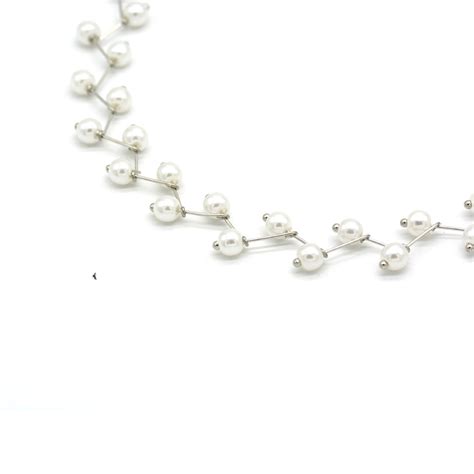 Shop online Pearl Bar Silver Choker by Joker & Witch