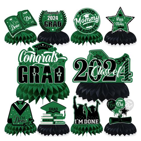 Buy 2024 Graduation Table Decorations - 10PCS Graduation Honeycomb ...