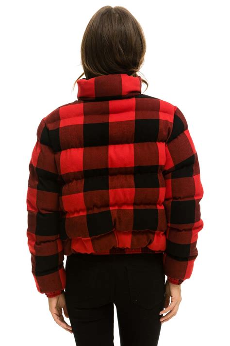 WOMEN'S APRES PLAID PUFFER JACKET - BUFFALO PLAID - Aviator Nation