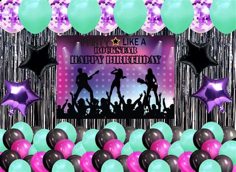 Buy Rockstar Party Decoration Supplies | Party Supplies | Thememyparty ...