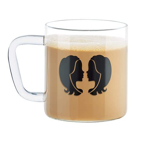 Buy Borosil 305 ml Zodiac Sign Gemini Mug | Borosilicate Glass Tea ...
