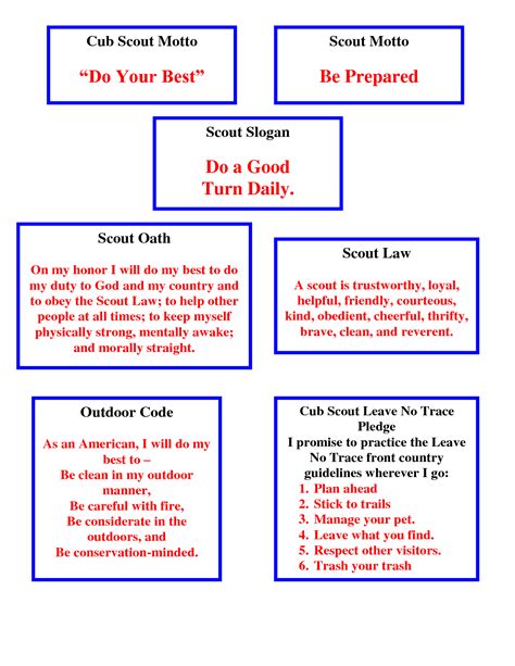 Printable Scout Oath And Law - Printable Calendars AT A GLANCE