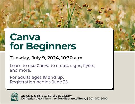 Canva for Beginners, 501 Poplar View Pkwy, Collierville, TN, United ...