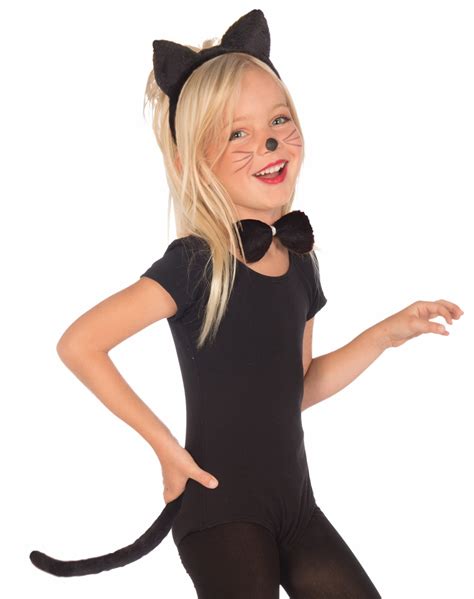 Kids Girls Black Cat Halloween Costume Kit | eBay